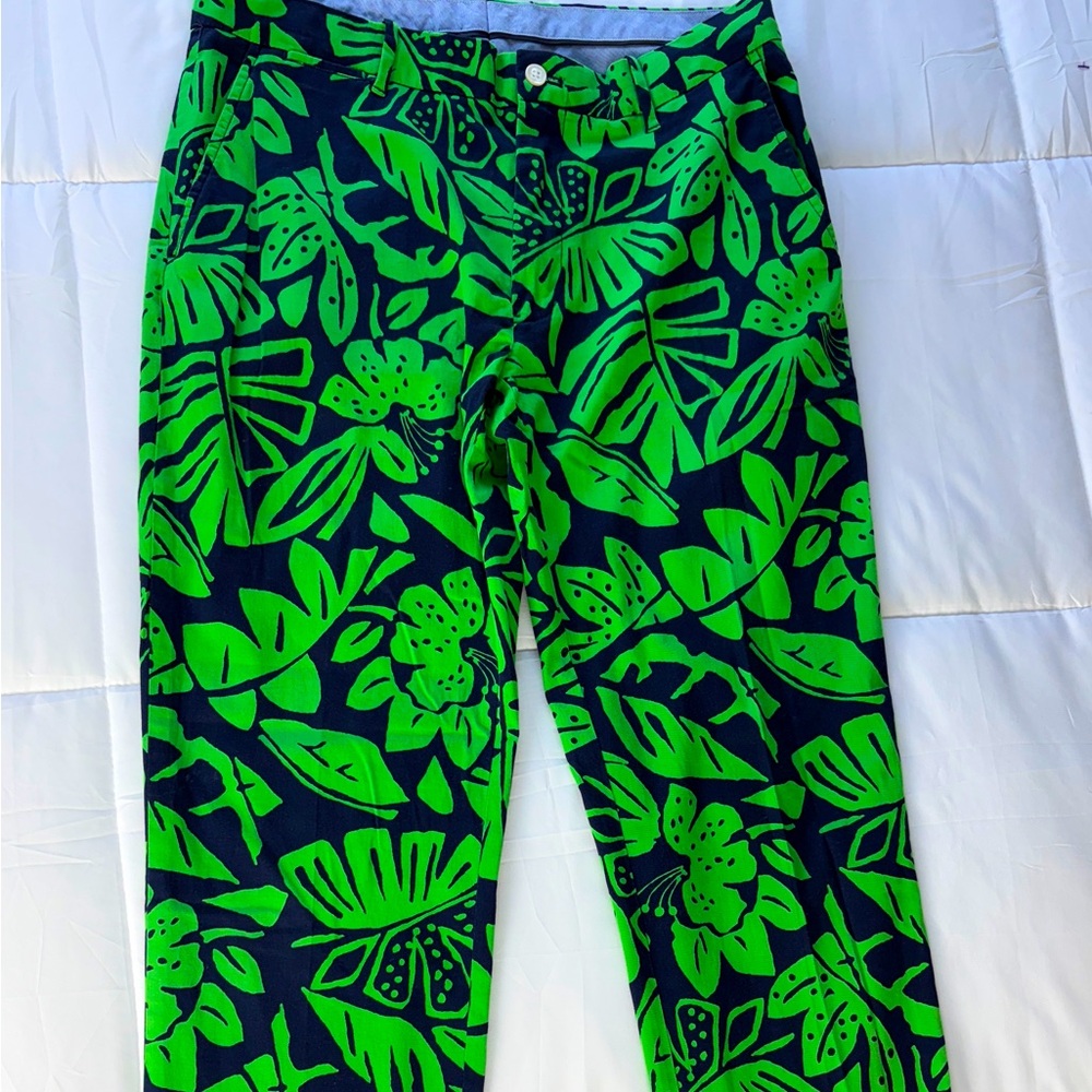 Ralph Lauren Golf Men’s Neon Green Leaf Print Fabric